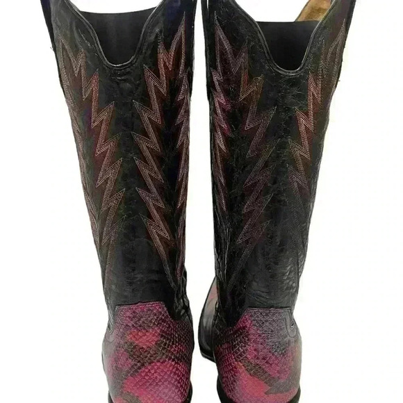 Johnny Ringo Women’s Marble Exotic Pink Black Cowgirl Western Boots Size 9.5 B - Picture 6 of 16